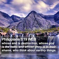 Philippians 3:19 Web - Whose End Is Destruction, Whose God Is The Belly,