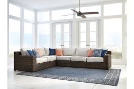 Alta Grande 4 Piece Outdoor Seating Set Ashley Furniture Homestore Outdoor Seating Set Outdoor Seating Furniture
