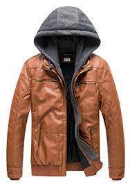 Wantdo Men S Faux Leather Jacket With Removable Hood Amazon Us 63 76 Amazon Uk 57 50 Http Amzn To 2t6ej Faux Leather Jacket Men Leather Jacket Jackets