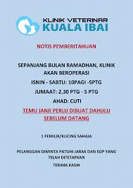 Jabatan perkhidmatan veterinar negeri terengganu. Klinik Veterinar Kuala Ibai Home Facebook