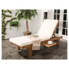 Newport Chaise Lounge Chair With Side Table Safavieh Outdoor Chaise Lounge Chair Lounge Chair Outdoor Teak Chaise Lounge