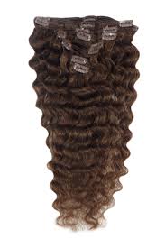Yvonne thick 32clips 10pcs/set 4a 4b kinky curly clip in human hair extensions virgin human hair natural color. Medium Brown 4 26 Inch Wavy Full Head Set Clip In Hair Extensions