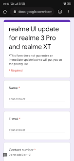 From docs, sheets, or slides: New Realme Ui Update Form Realme Community