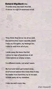 Face Behind Mask Poem Poems Mask Quotes Mask