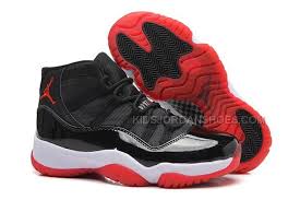 womens nike air jordan retro 11 black white red athletic