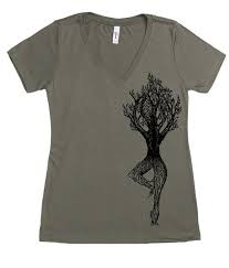 Aum circle ladies yoga shirts. Womens Yoga T Shirt V Neck Tree Pose Tshirt Yoga Lover Etsy T Shirts For Women Yoga Women Camping Shirts Funny