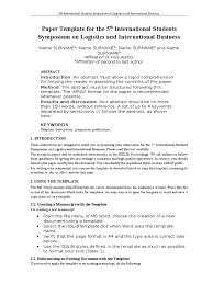 2 organization of a research paper: Paper Template For The 5th International Students Symposium On Logistics And International Business Citation Note Typography