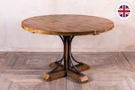Shop reclaimed wood pedestals and other reclaimed wood tables from the world's best dealers at 1stdibs. Pedestal Dining Table Bespoke Circular Ironbridge Table