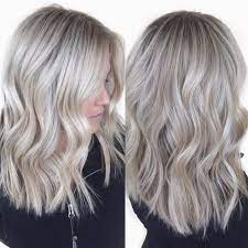Cool Ash Blonde Balayage Shades Silver Shoulder Length Straight Beige Sandy Icy Ash Blonde Hair Colour Winter Blonde Hair White Blonde Hair