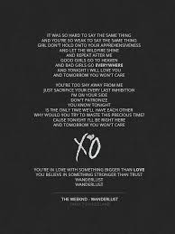 The Weeknd Wanderlust The Weeknd Quotes Love Song Quotes Lyrics