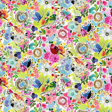 Dear stella unicorn floral cotton fabric remnant. Dear Stella