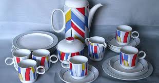 mokkaservice fur 6 personen rosenthal duo signa 2 hajek ebay geschirr kaffeeklatsch glas