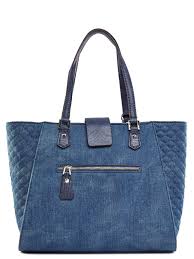 Guess Women S Kalen Carryall Denim Tote Handbags Amazon Com Bolsas De Brim Bolsas Jeans Sacos De Tecido