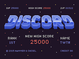 Discord C 1985 Retro Gaming Art Pixel Art Game Logo