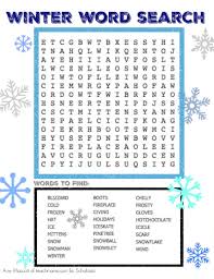 This free printable thanksgiving word search is an easy way to keep your kids busy while you cook! Winter Word Search Worksheets Printables Scholastic Parents