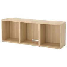 Ayarlanabilir ayaklar sayesinde pürüzlü yüzeylerde bile sabit durabilir. Besta Mueble Tv Efecto Roble Tinte Blanco 180x40x64 Cm Ikea