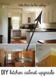 Diy Kitchen Cabinet Upgrade With Paint And Crown Molding Kitchen Cabinets Upgrade Diy Kitchen Cabinets Diy Kitchen