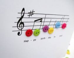 Send thoughtful birthday greetings to all the important people in your life! Happy Birthday Music Card Birthday Card With Button Notes Handmade Greeting Card Etsy Uk Handmade Birthday Cards Cards Handmade Greeting Cards Handmade