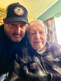 Fixing the brightness and adding a background to the photo of my father