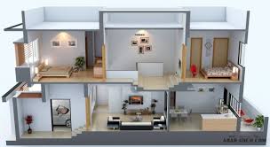مخطط فيلا دورين عبارة عن قطاع خلفى وقطاع امامى Simple House Plans Narrow Lot House Plans Row House Design