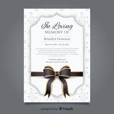 Modele carte invitation mariage word. Modele De Carte De Funerailles Vecteur Gratuite