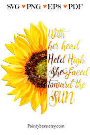 Inspirational Quote Watercolor Sunflower Svg In 2020 Watercolor Sunflower Sunflower Art Clip Art