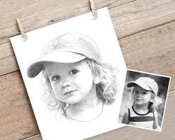 Childrens Portraits. Hand Drawn Custom Pencil Drawings From Photos by Margaret  Scanlan.