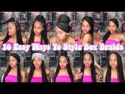 Box braids aren't the new kid on the block. How To Style Box Braids 10 Easy Box Braid Hairstyles Youtube Cute Box Braids Hairstyles Box Braids Hairstyles For Black Women Braided Hairstyles