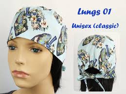 Anatomy Scrub Hat Women, Scrub Caps for Women, Anatomy Lungs, RN Ponytail  Scrub Cap, Euro Scrub Hats, Nurse Cap