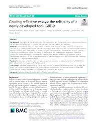 We did not find results for: Pdf Grading Reflective Essays The Reliability Of A Newly Developed Tool Gre 9