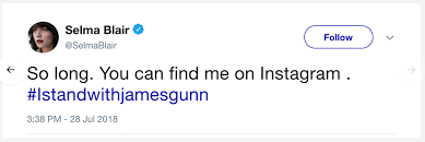 The film arrives in theaters may 5, 2023. Selma Blair Quits Twitter In Support Of James Gunn Ew Com