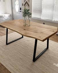 Live Edge Dining Table Slab Table Rustic Modern Table Etsy In 2020 Maple Dining Table Live Edge Dining Table Modern Farmhouse Table