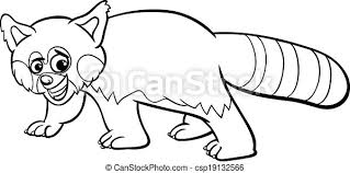 You will pind coloring pages of red panda and giant panda as well. Red Panda Cartoon Coloring Page Black And White Cartoon Illustration Of Cute Red Panda Animal For Coloring Book Canstock