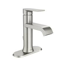 Lavatory sink taps centerset, sizable, touchless. Moen Genta Single Hole Single Handle Bathroom Faucet In Spot Resist Brushed Nickel Ws84760srn The Home Depot