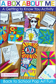 This All About Me Pop Art Box Is A Fun Back To School Art Activity For The Classroom 4t Back To School Art Activity Back To School Art School Art Activities