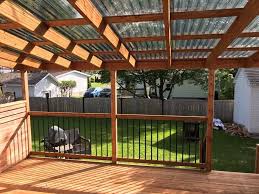 patio bois traite outdoor buildings patio fence porch design