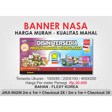 Contoh desain mmt nasa : Banner Distributor Natural Nusantara Nasa Flexy Korea Shopee Indonesia