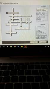 Solve The Crossword Puzzle Across 2 Fundamental