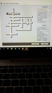 Solve The Crossword Puzzle Across 2 Fundamental