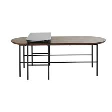Alpha 120 table *black color. Two Tone Nesting Tables Spiga Maisons Du Monde