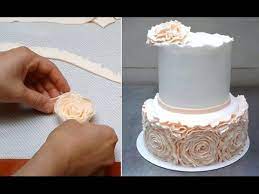 Ruffle Cake How To Make A Beautiful And Easy Fondant Ruffle Cake Tutorial By Beautiful Fondant Cake Tutorial Ruffle Cake Wedding Cake Simple Elegant