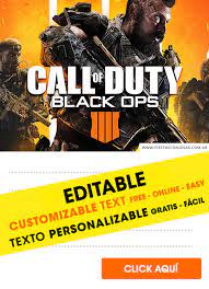 High quality latex 12 inch size. 4 Free Call Of Duty Birthday Invitations For Edit Customize Print Or Send Via Whatsapp Fiestas Con Ideas