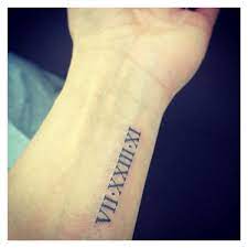 Wedding Date Roman Numeral Arm Tattoo Roman Numbers Tattoo Roman Numeral Date Tattoo Roman Numeral Wrist Tattoo