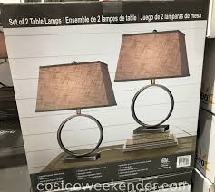 The right size bedside lamp depends on the size of your bed and overall space. Bridgeport Design Metal Table Lamps Set Of 2 Costco Weekender
