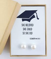While typically, students and their loved ones would be attending graduation ceremonies and parties. Amazon Com Graduation Gift For Her Class Of 2021 Gifts For Grads College Graduation Gift Idea Pearl Earrings Silver Posts Handmade