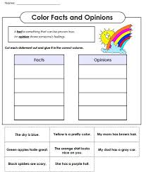 Printable Fact And Opinion Worksheet Fact And Opinion Fact And Opinion Worksheet Reading Skills Anchor Charts