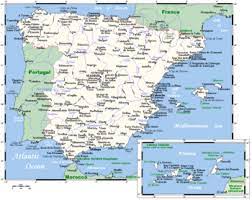 Spain is the balearic islands in the mediterranean sea, the canary islands in the atlantic ocean, the cities of ceuta and melilla in north africa, as well. Municipalities Of Spain Wikipedia