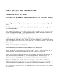 Piense y hágase rico (orig. Leer Pdf Resumen Piense Y Hagase Rico