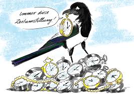 Wann wird die uhr umgestellt? Cartoon Karikatur Cartoon Comic Zeitumstellung Roth Cartoons De
