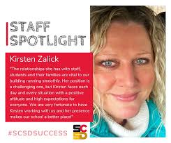 SCSDGivesThanks for all of our outstanding staff! Today, learn more about  Salem Hyde Elementary School TCIS instructor and Student Support Center  team member Kirsten Zalick, who has worked for the SCSD for